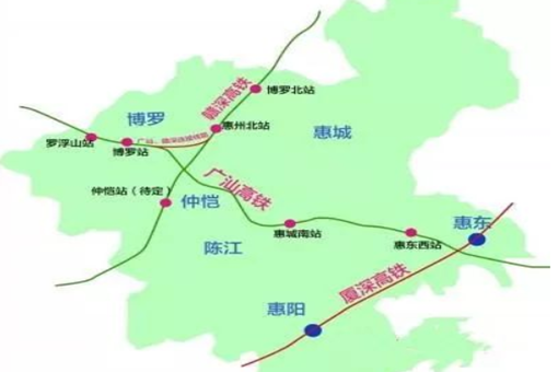 惠州火车北站和惠州高铁站是同个地方吗-第1张-交通-答答问