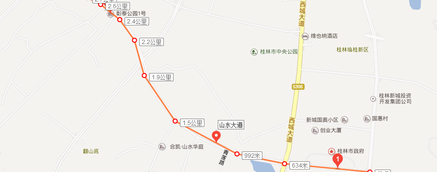 临桂山水大道周边地图-第1张-交通-答答问