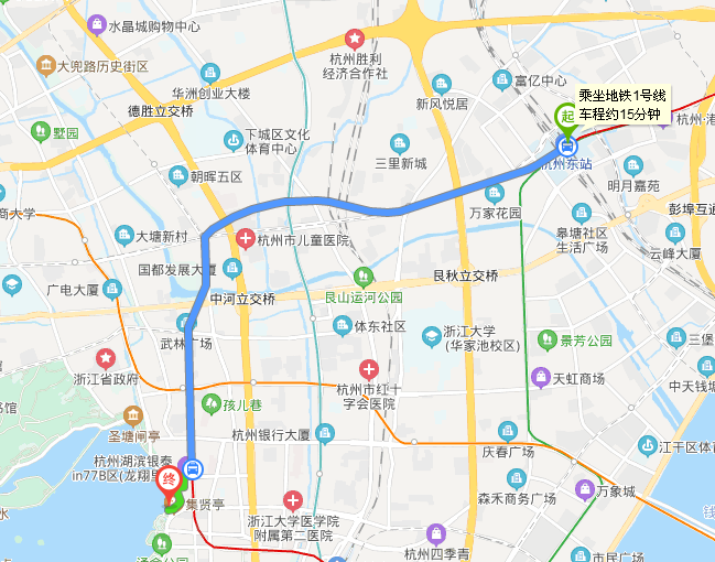 请问杭州东站怎么去西湖啊 坐地铁几号线 要转车吗-第1张-交通-答答问