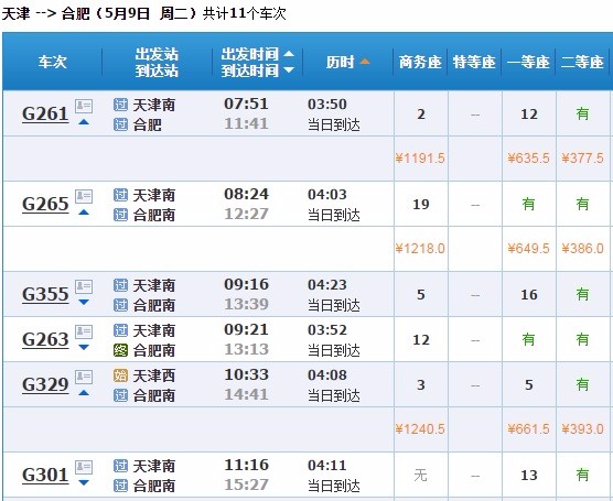 从天津去合肥动车车票多少钱-第1张-交通-答答问