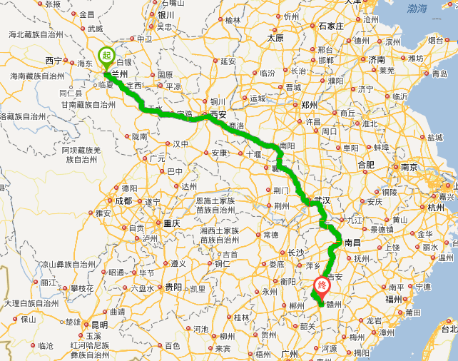 兰州到江西赣江有多少公里-第1张-旅游-答答问