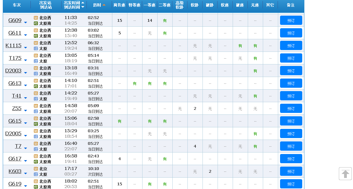 北京到太原的高铁下午的有吗-第1张-交通-答答问