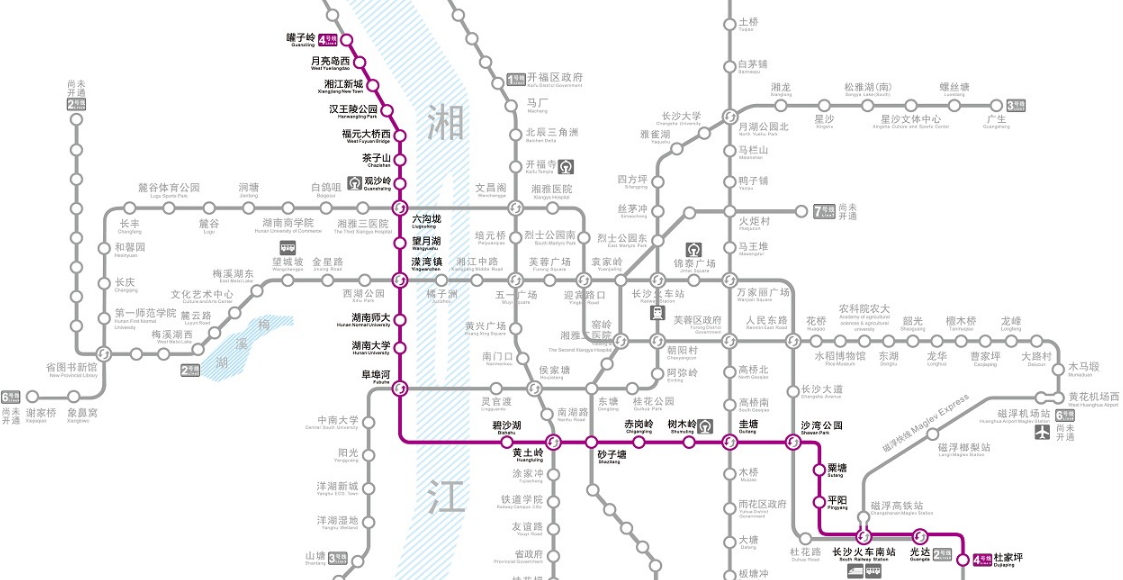 长沙地铁4号线线路图-第1张-交通-答答问