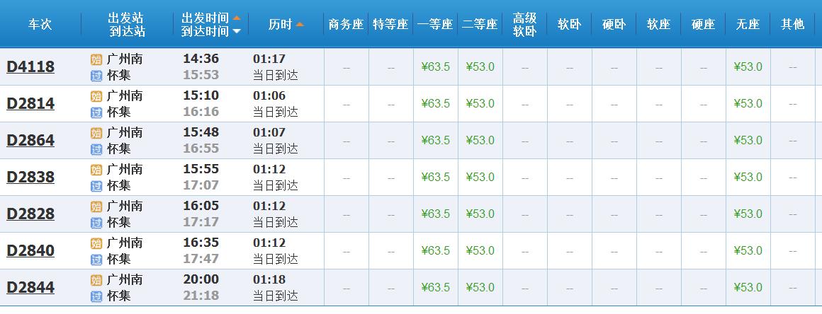 从广州做高铁到怀集高铁,大约多少钱-第1张-交通-答答问