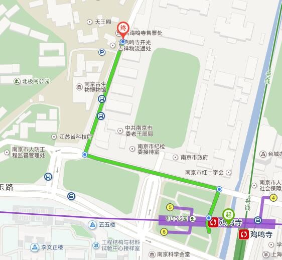 从南京南站坐地铁三号线可以直接到鸡鸣寺吗-第1张-交通-答答问