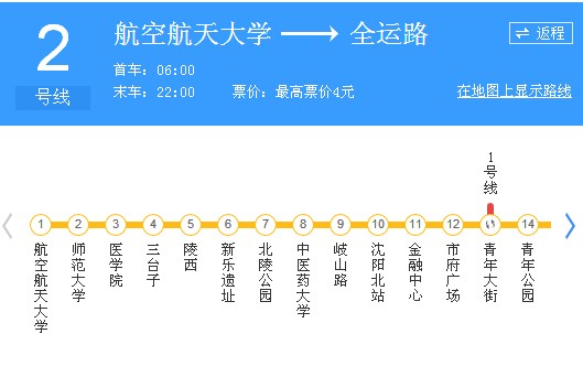 沈阳地铁二号线具体路线-第1张-交通-答答问