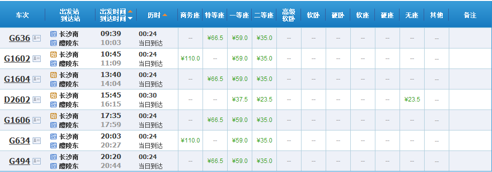 长沙到醴陵的高铁票时刻表-第1张-交通-答答问