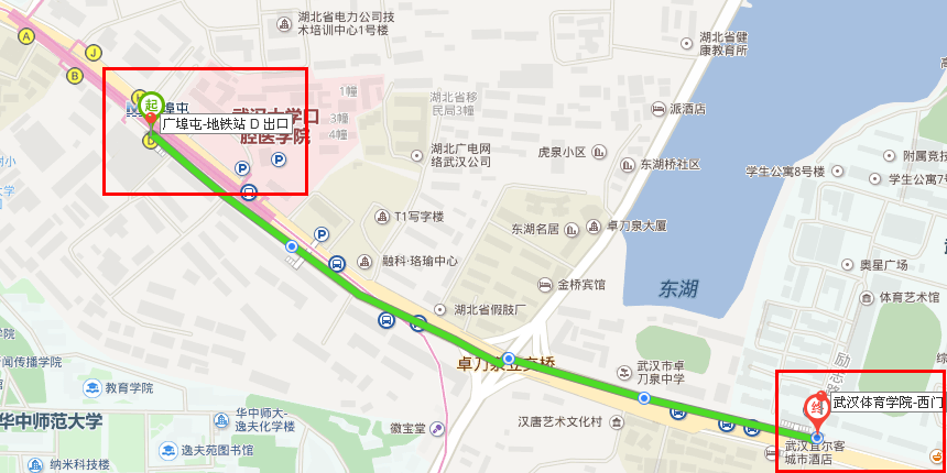 武汉广谱屯地铁站哪个出口离武汉体育学院比较近-第1张-交通-答答问