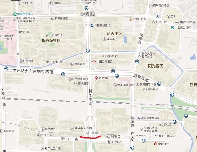 成都地铁7号线，哪一站距科华中路近-第1张-交通-答答问