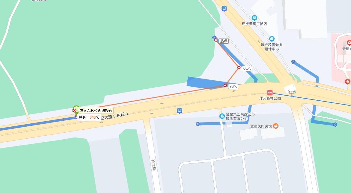 咸阳沣西森林公园地铁从哪个出口出可以坐62路-第1张-交通-答答问
