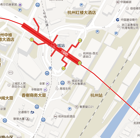 杭州火车站到地铁1号怎么走-第1张-交通-答答问