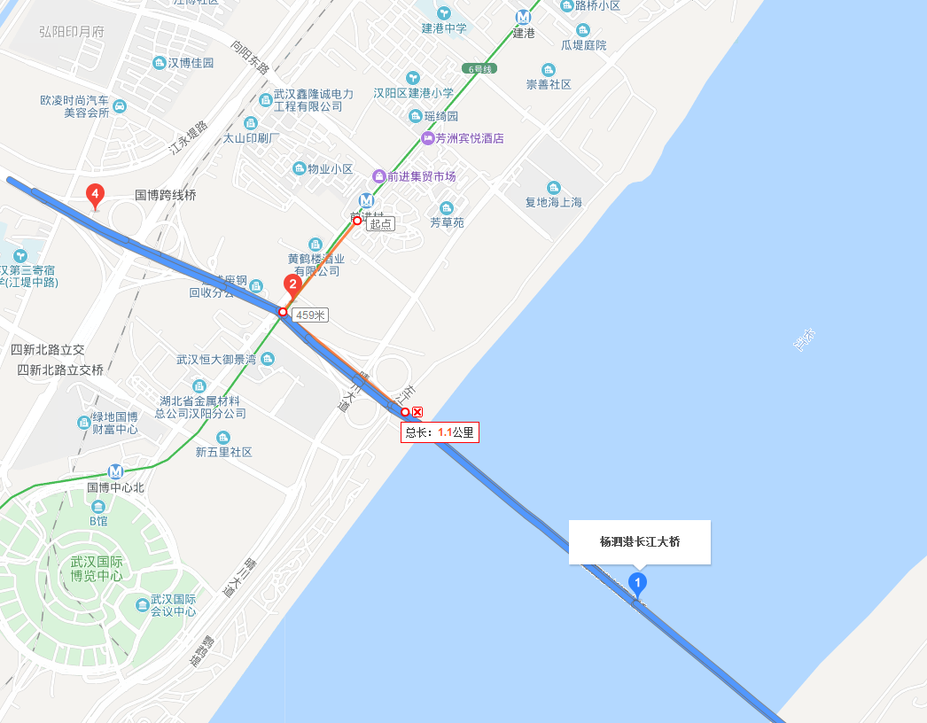 从沌口沌阳大道乘三号线地铁到杨泗港长江大桥应在那里下车-第1张-交通-答答问