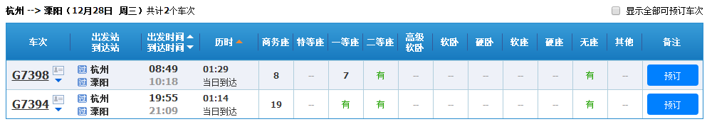 杭州到溧阳高铁时刻表-第1张-交通-答答问