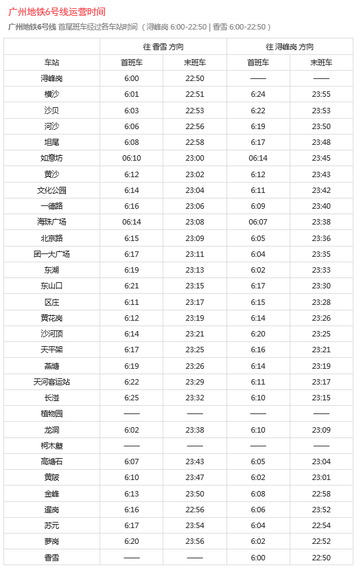 广州地铁六号线有多少个站-第1张-交通-答答问