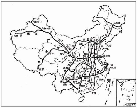 求中国铁路干线分布图。。。。。（地理书上的那个）00-第1张-交通-答答问