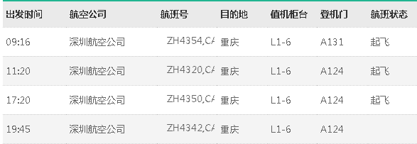 广州白云机场出发到重庆深圳航空在哪里进站-第1张-交通-答答问