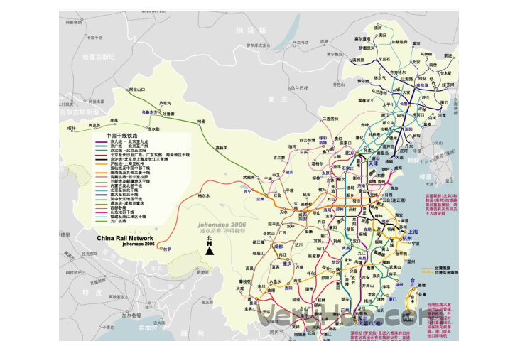 高中地理中国铁路交通路线图-第1张-交通-答答问