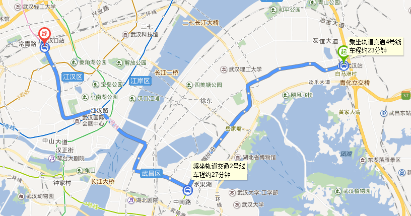 武汉火车站到汉口火车站地铁路线-第1张-交通-答答问