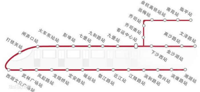 杭州地铁1号线线路图 全程多少时间-第1张-交通-答答问