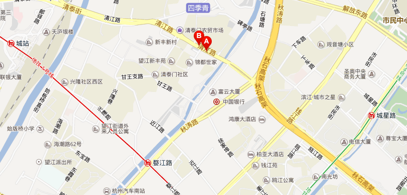 杭州地铁1号线在总管塘附近是什么站点-第1张-交通-答答问