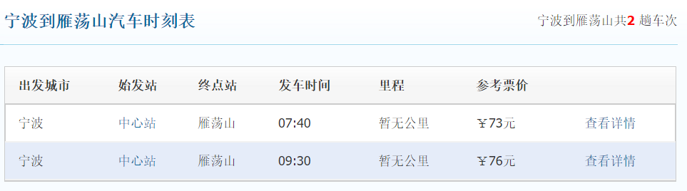 宁波到雁荡山坐汽车多少-第1张-旅游-答答问