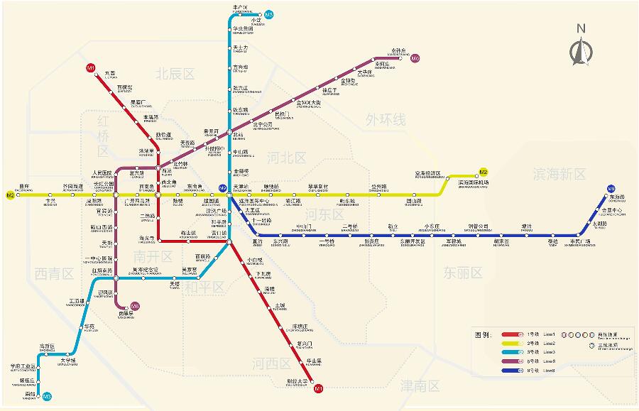 2018最新天津市地铁图-第1张-交通-答答问
