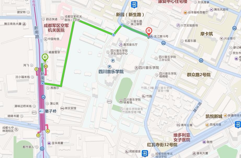 成都地铁3号线哪个站离四川音乐学院最近-第1张-交通-答答问