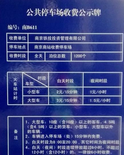 南京南站停车场收费标准是多少-第1张-交通-答答问