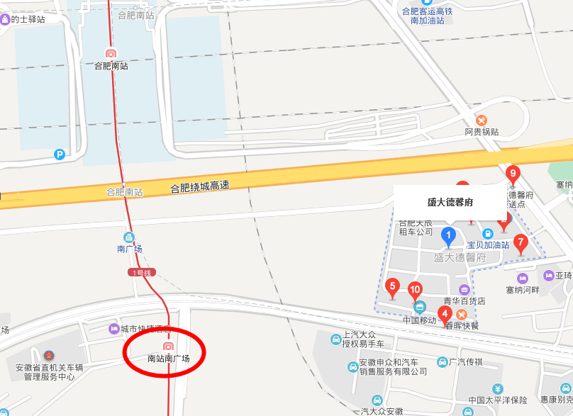 合肥盛大德馨府坐地铁到哪站下近-第1张-交通-答答问
