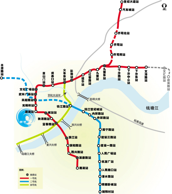 杭州地铁2号线的线路走向-第1张-交通-答答问
