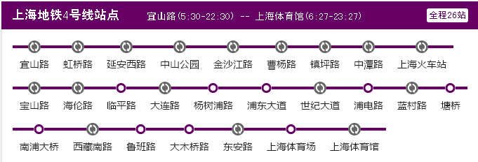 上海地铁4号线全线路图-第1张-交通-答答问