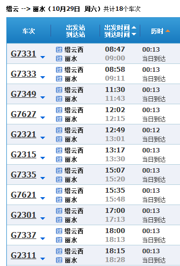 高铁缙云至丽水多少时间-第1张-交通-答答问