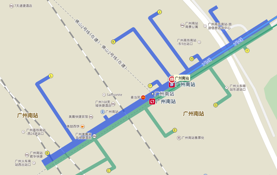 广州地铁2号线中的广州南站是广州高铁南站吗-第1张-交通-答答问