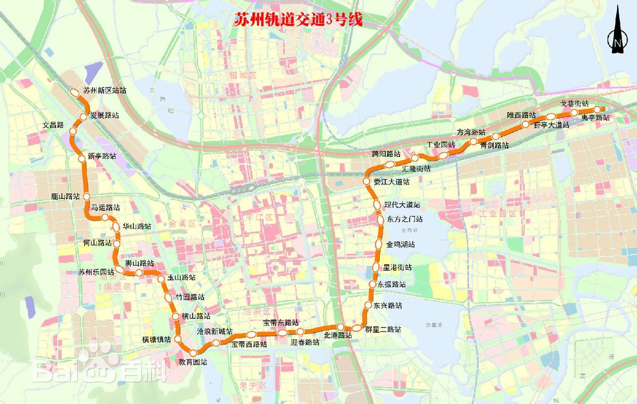 苏州地铁3号线的地图-第1张-交通-答答问