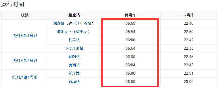杭州地铁早上几点开始运行-第1张-交通-答答问