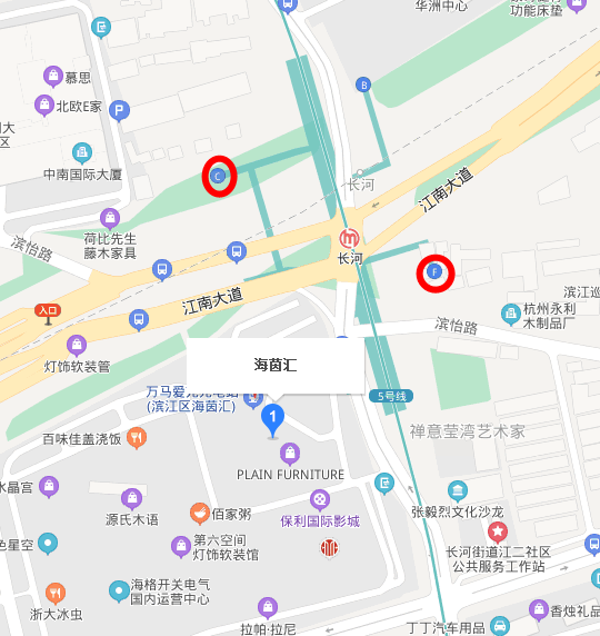 地铁5号线江南大道长河路出口位置到海茵汇怎么走-第1张-交通-答答问
