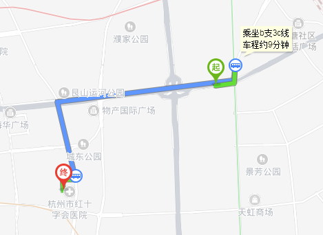 汽车东站到杭州红十字会医院坐公交车么么坐-第1张-交通-答答问