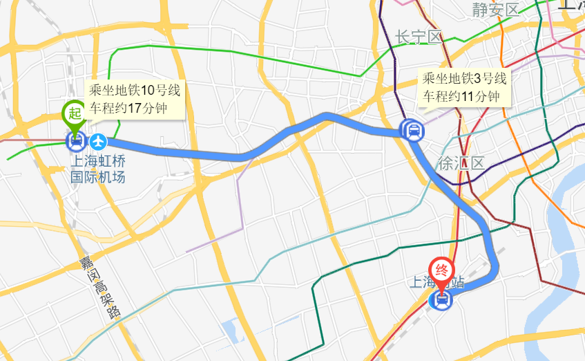 上海虹桥到上海南站坐哪几号地铁线-第1张-交通-答答问