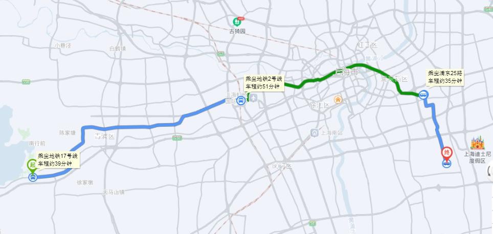 从上海地铁17号线东方绿舟站出发去复旦大学附属肿瘤医院浦东院区怎么乘地铁-第1张-交通-答答问