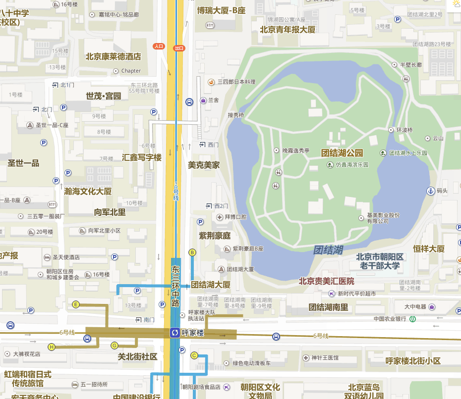 北京坐10号地铁去团结湖从哪个出出-第1张-交通-答答问