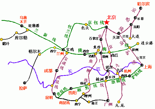 中国铁路干线五纵三横怎么记-第1张-交通-答答问