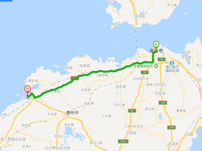 海口到海花岛多少距离？-第2张-旅游-答答问
