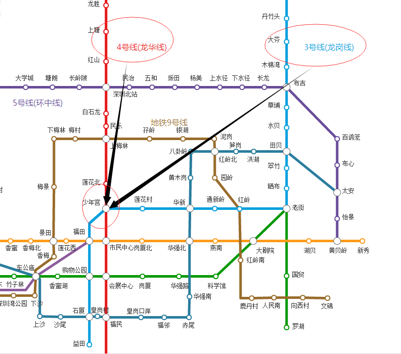 深圳地铁4号线转3号线在哪转-第1张-交通-答答问