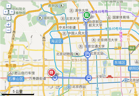北京科技大学至海淀区万寿路复兴路甲22号地铁线路图-第1张-交通-答答问