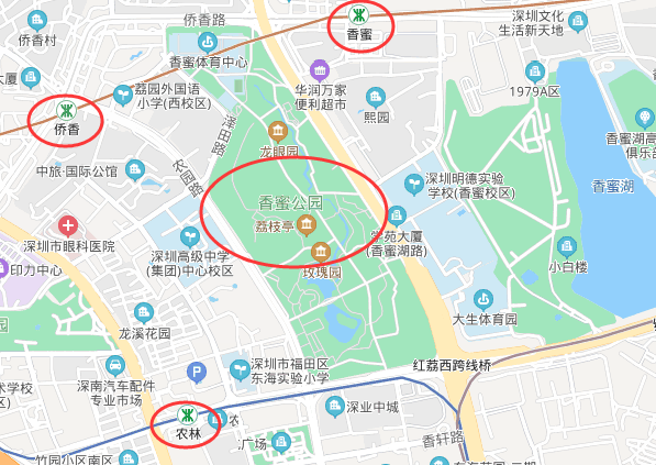 香蜜湖公园在地铁的哪个出口-第1张-交通-答答问