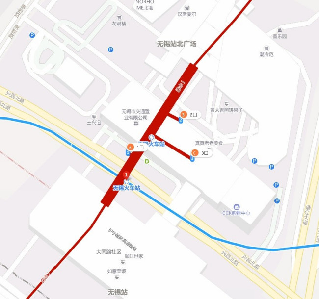无锡地铁1号线火车站有几个出口-第1张-交通-答答问