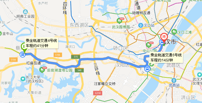 武汉市蔡甸街到武汉市中医院怎么坐地铁-第1张-交通-答答问