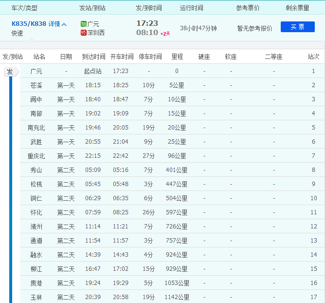 k835次列车广安站是南站还是前锋站-第1张-交通-答答问