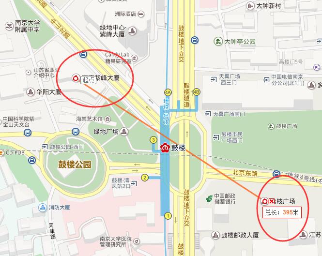南京荔枝广场附近是不是有紫峰大厦-第1张-交通-答答问