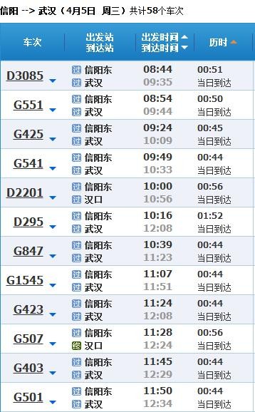 信阳到武汉高铁车次-第1张-交通-答答问